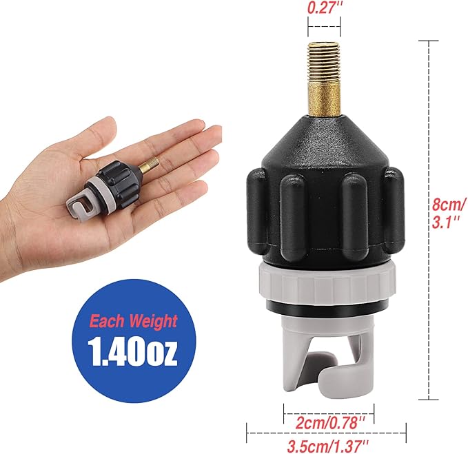 2Pack SUP Pump Adaptor, Universal Inflatable Boat SUP Pump Converter Air Valve Adapter