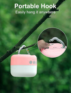 LED Camping Lantern Rechargeable 1000LM, Up to 320H Running Time Camping Tent Light, 6700mAh Emergency Light for Hurricane, Power Outages, Home, Hiking, Water-Resistant Pink