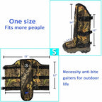 Snake Gaiters for Men & Women,Sturdy Snake Bite Proof Boots,Adjustable Snake Guards,Hiking Gaiters with Storage Pouch.