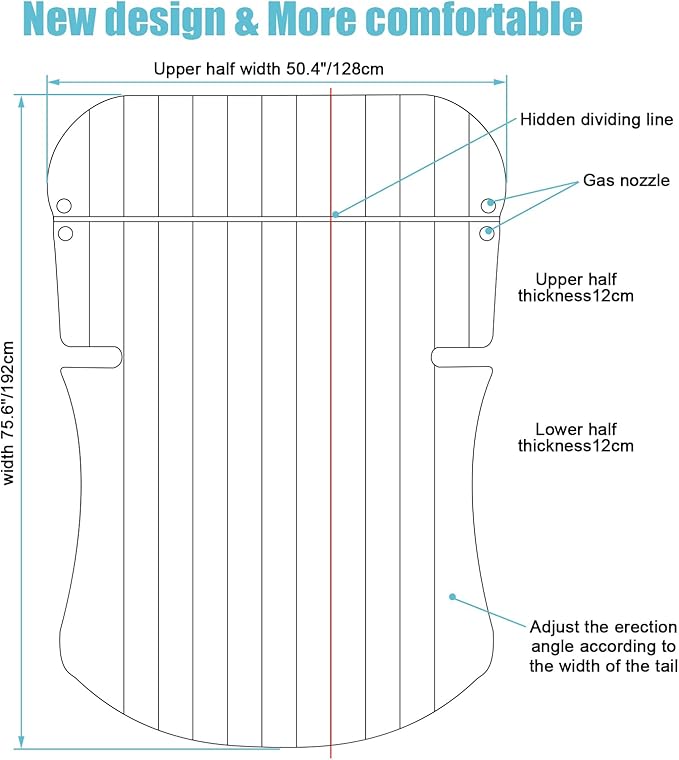 KMZ SUV Air Mattress Double-Sided Car Mattress Camping Bed Inflatable Bed with Electric Pump for SUV Trunk and Rear Seat - Gray and Blue (Without Pillows)