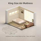 King Air Mattress with USB Rechargeable Built-in Pump, Wireless Inflatable Airbed, FlexWeave Tech for 1100 lbs Enhanced Support, Portable for Home & Camping, Leak Proof Design, Carry Bag