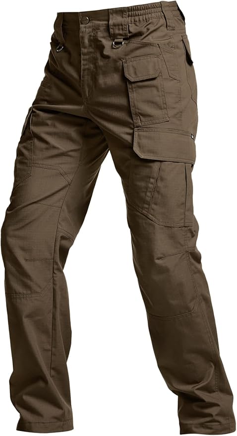 CQR Men's Tactical Pants, Water Resistant Ripstop Cargo Pants, Lightweight EDC Work Hiking Pants, Outdoor Apparel