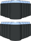 PartyPrints 1000 Pack Charcoal Blank Can Cooler Sleeves, Customizable Bulk Can Coolers, Extra-Thick Collapsible Drink Insulator Sleeve, Beer Can Coolers for Party Beverages