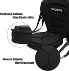 WOOWAVE Kayak Seat Padded Deluxe Paddleboard Seat Adjustable Boat Seat Cushioned Fishing Seat High Back Comfortable Backrest Support for Universal Sit
