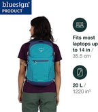 Osprey Daylite Plus Commuter Backpack - Lightweight, Everyday Pack with Laptop Sleeve and Water Bottle Pockets - Ideal for Work, School, and Travel with Versatile Storage, Cascade Blue/Latte Brown