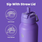 BOTTLE BOTTLE 40 oz sports water bottle stainless steel insulated water bottle with straw and pills holder