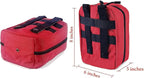 Carlebben EMT Pouch MOLLE Ifak Pouch Tactical MOLLE Medical First Aid Kit Utility Pouch (with Medical Supplies Red)