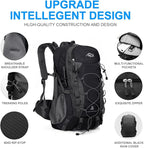 INOXTO lightweight Hiking Backpack 35L/40L Hiking Daypack with Waterproof Rain Cover for Travel Camping Outdoor Men and Women