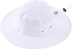Connectyle Wide Brim Sun Hat for Men Breathable Cowboy Boonie Hat UPF 50+ Sun Protection Bucket Hat for Fishing Hiking
