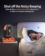 ADUST 12 Inch Camping Battery Operated Powered Fan with LED Lantern Light,44000mAh Rechargeable Portable Oscillating Fan with 360° Rotation Hanging Hook for Tents, Cordless USB Desk Fan(Orange)