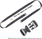 MAGARROW 2" Utility Luggage Straps with Buckle Adjustable, 4-Pack (Black, 2 in x 3.2 ft)