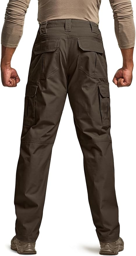 CQR Men's Tactical Pants, Water Resistant Ripstop Cargo Pants, Lightweight EDC Work Hiking Pants, Outdoor Apparel