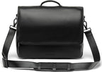 Nordweg Workday Briefcase NW053B – Full-Grain Leather Laptop Bag 15.6" – Office Shoulder Messenger for Work, Study, Travel
