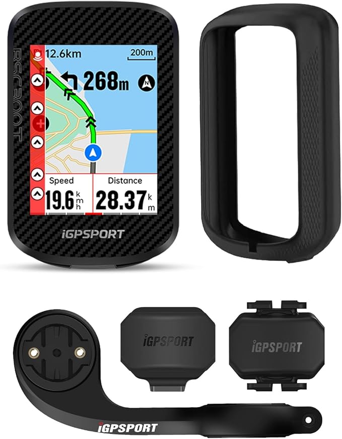 iGPSPORT BSC300T Wireless Bike Computer GPS, Touchscreen Offline MAP Navigation Off Course Warning Compatible with Insta 360, for Ebike Road Bike MTB