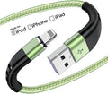 Essri 2Pack for iPhone Charger Cord 6FT, Lighting Cable 6 Feet to USB Charging Cable, Nylon Braided Charging Cord 6 Foot Compatible with iPhone 14 13 12 11 X XS XR 15 Pad -Light Green