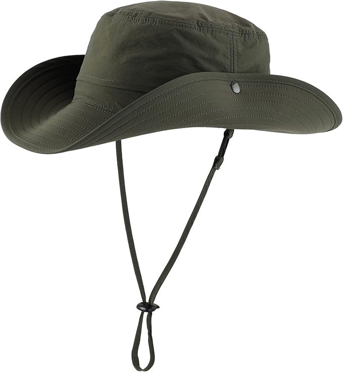 Connectyle Sun Hat for Men Women Outdoor UV Protection Safari Hat for Fishing Hiking Gardening Breathable Cowboy Hat UPF50