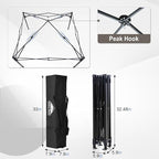 EAGLE PEAK Flex Ultra Compact 5x5 Pop-up Canopy, Sun Shelter, Changing Room, Portable Privacy Canopy Cabana for Pool, Fashion Photoshoots, or Camping, Gray