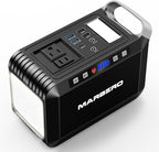 MARBERO 237Wh Portable Power Station with 300W AC Outlet, Mini Generator with LED Lights for Outdoor Camping Trip, Laptop Charger Battery Pack Backup for Home Emergency Outage