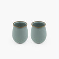 Barebones Enamel Tumblers Set of 2 - Vintage-inspired Design - Durable and Suitable for Outdoor Picnics or Camping (16 Oz, Mint)