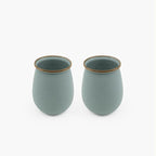 Barebones Enamel Tumblers Set of 2 - Vintage-inspired Design - Durable and Suitable for Outdoor Picnics or Camping (16 Oz, Mint)