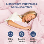 Queen Pillow Cases Set of 2 - Ultra Soft Hotel Quality Pillowcase Covers - Comfy Bedding for Women, Men, Kids and Teens - Machine Washable Pillow Protectors - 2 Pieces Set - Queen Size Lavender Pink