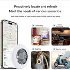 Mini GPS Tracker for Vehicles, Smart Tag Tracking Device, Key Finder Locator with Sound, Car Tracker No Subscription Work with Find My(iOS Only) for Kids, Dogs, Key, Luggage (Black)