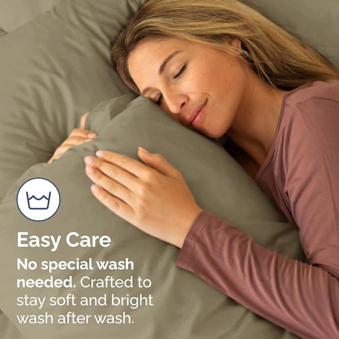 King Pillow Cases Set of 2 - Ultra Soft Hotel Quality Pillowcase Covers - Luxury Comfy Cozy Bedding for Women, Men, Kids & Teens - Machine Washable Pillow Protectors - 2 Pieces Set - King Size Khaki