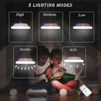 Solar Camping Lights 120 LED Tent Lamp 4500mah 5 Mode USB Rechargeable Remote Control Portable Lantern Hanging Waterproof for Home Indoor Outdoor Emergency Courtyard 1 Pack