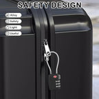 5 Pack TSA Locks for Luggage TSA Approved Luggage Locks 3 Digit Combination TSA Travel Locks Portable Cable Padlocks Zinc Alloy Body Suitcase Locks for Travel Bag Suitcase Backpack Lockers,Black