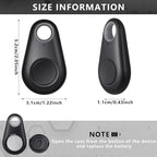 Flutesan 8 Packs Portable GPS Tracking Mobile Tracking Anti Loss Smart Device Key Finder Locator GPS Tracker Device for Pets Dog Cat Wallet Keychain Luggage, Alarm Reminder(Black)