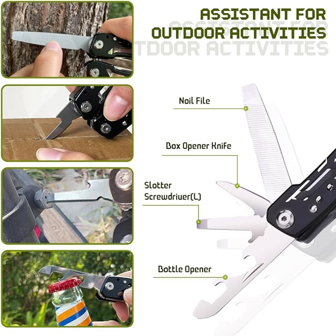 14 in 1 Multitool Pliers Gives One Whistle as a Gift, Professional Pocket Pliers from Wife Daughter to Father Boyfriend Husband on Christmas, Birthday, Valentine's, Father's Day - Samest