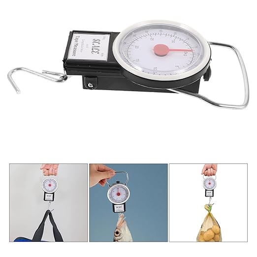 Portable Handheld Luggage Scale 35kg Mini Spring Fish Hook Weighing Scale for Travel Suitcases and Backpacks