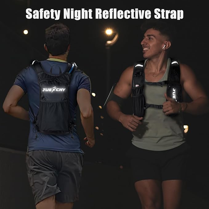 Jueachy Running Vest Lightweight for Men: Hydration Backpack with 2L Water Bladder - Waterproof Phone Pouch for Hiking