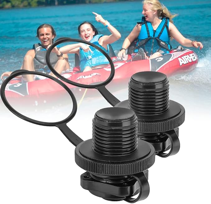 Watris Veiyi 2PCS Boston Valve, Towable Tube Plug, Inflatable Boat Air Valve, Air Mattress Plug Replacement for Rubber Dinghy Raft Kayak Pool Boat(Size As Shown)