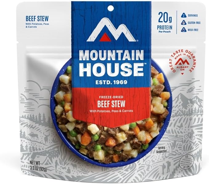 Mountain House Beef Stew | Freeze Dried Backpacking & Camping Food | 6-Pack | Gluten-Free