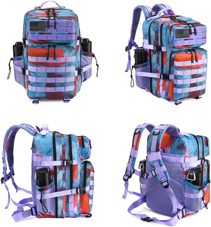 Military Tactical Backpack 45L Large Tactical Backpack for Men, Hiking Rucksack With Bottle Holder