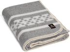 Thick Alpaca Wool Blanket Heavyweight for Camping Outdoors Indoors Soft Peruvian Alpaca Wool Blankets That Come in Twin Queen King Size Ethnic Design (Soft Gray/Silver Gray, Twin)