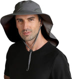 Home Prefer Outdoor UPF50+ Sun Hat Wide Brim Mesh Fishing Hat with Neck Flap