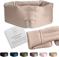 SUNDAYSILKS™ | Adjustable Silk Sleep Mask for Side Sleeper | Cloud-Like Comfort, Weighted for Deep Sleep | Soft Sleep Face Mask for Women & Men, Full Blackout, Cooling Silk Eye Mask for Sleeping