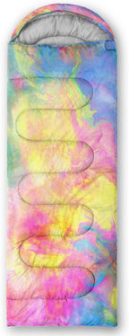 QOOMO Camping Sleeping Bags,3 Season Warm & Cool Weather,Lightweight,Waterproof Sleeping Bags for Adults & Kids,Traveling,and Outdoors,Camping Gear Equipment