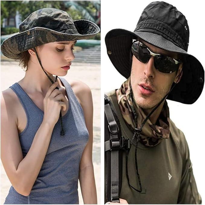 Sun Hats for Men Women Bucket Hat UPF 50+ Boonie Hat Foldable UV Protection Hiking Beach Fishing Summer Safari