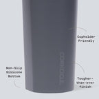 Corkcicle Classic Canteen - Keeps Drinks Cold for 25 Hours - Triple-Insulated Stainless Steel - Dishwasher Safe - Summer Drinkware Gift - Keeps Drinks Ice Cold - 16 oz - Flint