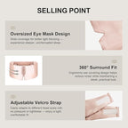 Mulberry Silk Sleep Mask – 100% Silk Sleep Masks for Women, Anti-Wrinkle, Light Blocking Eye Cover, Adjustable for Travel & Beauty(Pink)