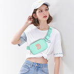 Gitus Belt Bag Fanny Pack Crossbody Bags with Initial Letter Patch Cute Stuff Birthday Gifts for Teenager Girls Trendy Preppy Stuff for Teen Girls Cool Stuff for Teens (Mint Green-D)