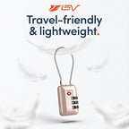 TSA Accepted Luggage Travel Lock, Set-Your-Own Combination Lock for School Gym Locker, Luggage Suitcase Baggage Locks, Filing Cabinets, Toolbox, Case (Titanium, 1 Pack)