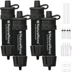 Mini Water Filter NatureNova Portable Emergency Water Filtration System Hiking Camping Straw Survival Gear Emergency Preparedness