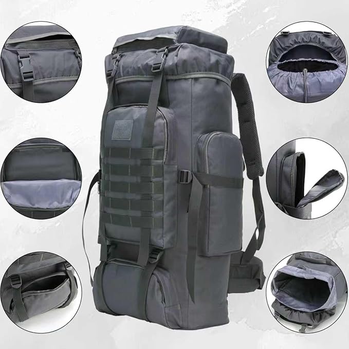 Hiking Backpack for Men 70L/100L Camping Backpack Military Rucksack Molle 3 Days Assault Pack for Climbing