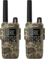 Cobra RX380 Walkie Talkies (2-Pack) – Weather Resistant Two Way Radios Long Range, 40 Pre-Programmed Channels, Weather Alerts, LED Flashlight, Long-Life NiMH Batteries (TrueTimber Strata Camo)