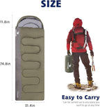 Sleeping Bag for Adults & Kids,Waterproof Lightweight Backpacking Sleeping Bags, Envelope Hooded 3 Season for Camping Hiking Outdoor Travel