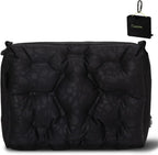 ATEPA 4-in-1 Travel Cushion, Ultralight Portable Inflatable Pillow Seat Cushion Neck & Back Support Travel Bag with Zippered Protection & Convertible Strap for Airplane Camping Backpacking